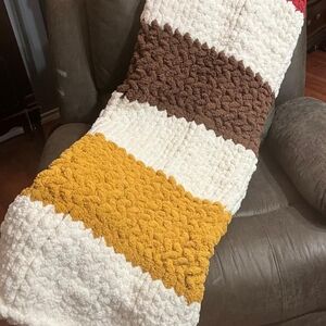 Cozy Multicolor Knitted Throw Blanket